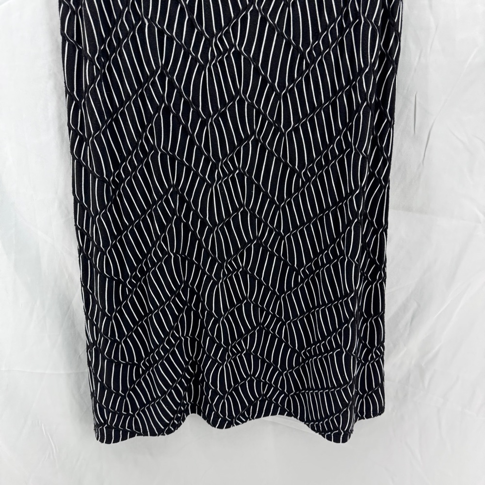 Chico's Black & White Abstract Geometric Textured Maxi Skirt Boho 90’s Revival - Picture 7 of 11